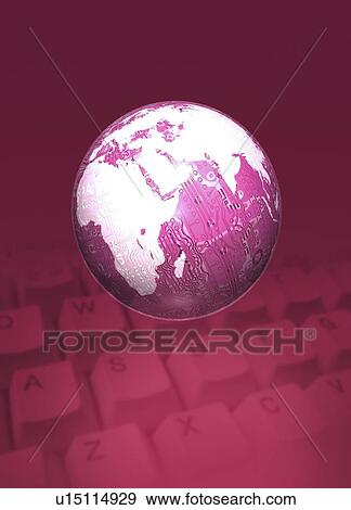 Digital Earth, conceptual artwork View Large Illustration Stock Illustration - Digital Earth, conceptual artwork. Fotosearch