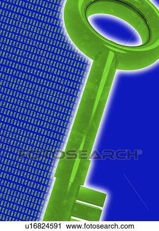 Clip Art - Digital security, conceptual artwork. Fotosearch