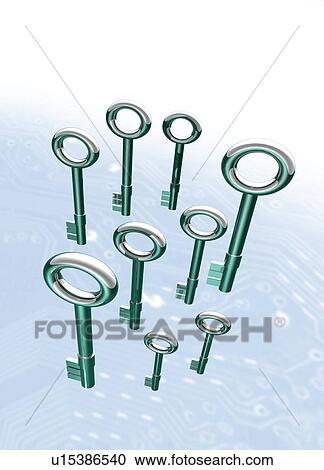 Digital security, conceptual artwork View Large Illustration Clipart - Digital security, conceptual artwork. Fotosearch