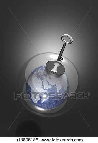 Digital security, conceptual artwork View Large Illustration Stock Illustration - Digital security, conceptual artwork. Fotosearch