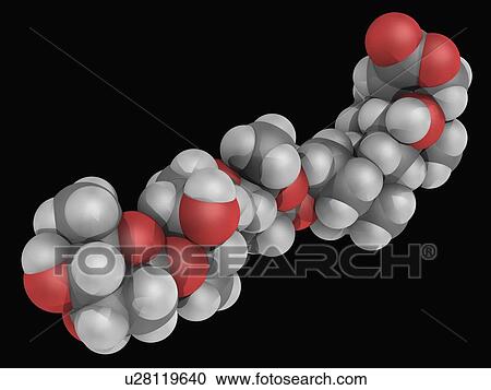 Clipart - Digoxin drug molecule. Fotosearch