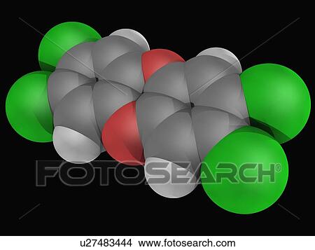 Dioxin TCDD molecule View Large Illustration Stock Illustration - Dioxin TCDD molecule. Fotosearch