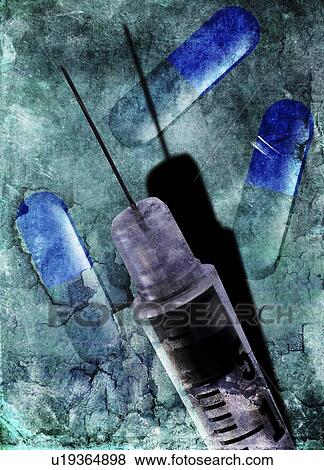 Stock Illustration - Drug abuse, conceptual artwork. Fotosearch