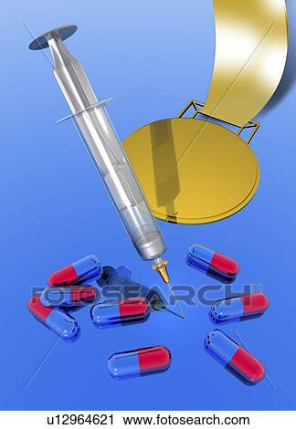 Drugs in sport, conceptual artwork View Large Illustration Clip Art - Drugs in sport, conceptual artwork. Fotosearch