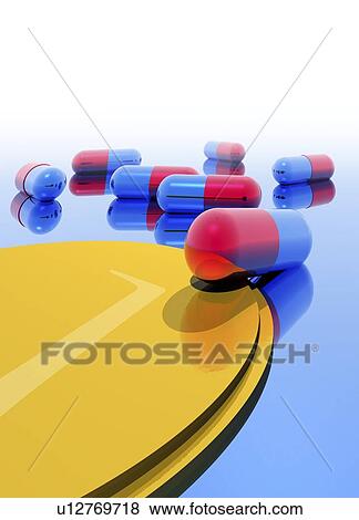 Stock Illustration - Drugs in sport, conceptual artwork. Fotosearch