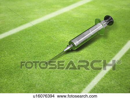 Stock Illustration - Drugs in sport, conceptual artwork. Fotosearch