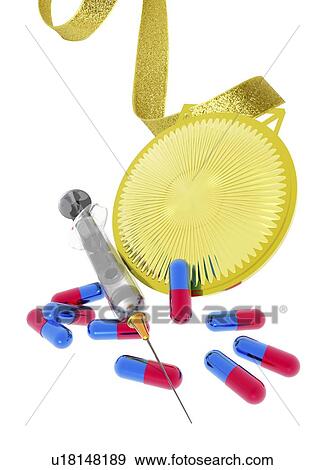 Stock Illustration - Drugs in sport, conceptual artwork. Fotosearch