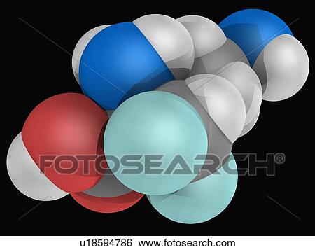 Eflornithine drug molecule View Large Illustration Stock Illustration - Eflornithine drug molecule. Fotosearch