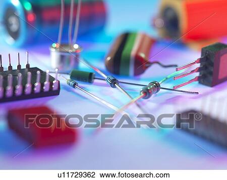 Electronic components View Large Illustration Drawing - Electronic components. Fotosearch