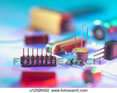 Electronic components View Large Illustration Drawing - Electronic components. Fotosearch