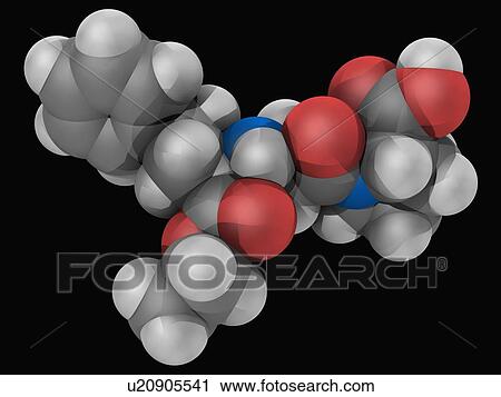 Clip Art - Enalapril drug molecule. Fotosearch