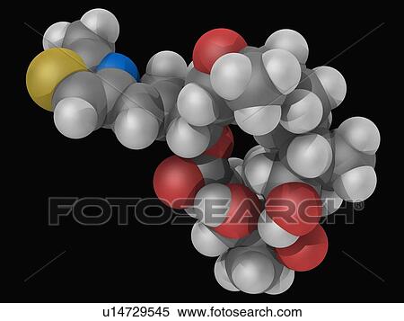Stock Illustration - Epothilone B drug molecule. Fotosearch