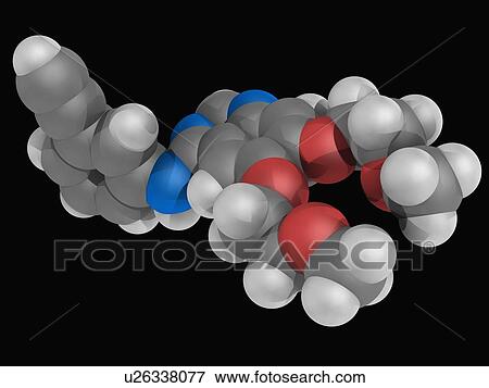 Stock Illustration - Erlotinib drug molecule. Fotosearch