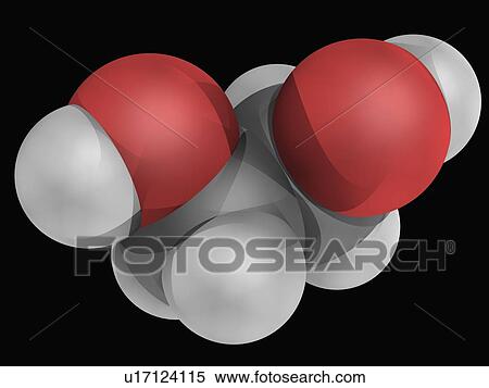 Ethylene glycol molecule View Large Illustration Stock Illustration - Ethylene glycol molecule. Fotosearch