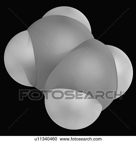 Clipart - Ethylene molecule. Fotosearch