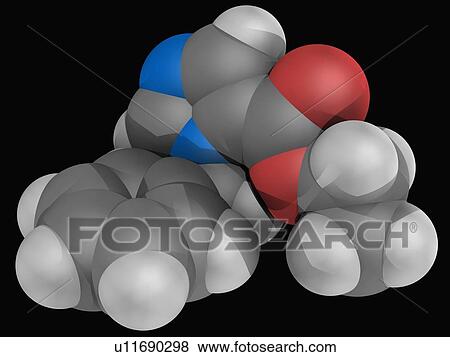 Stock Illustration - Etomidate drug molecule. Fotosearch