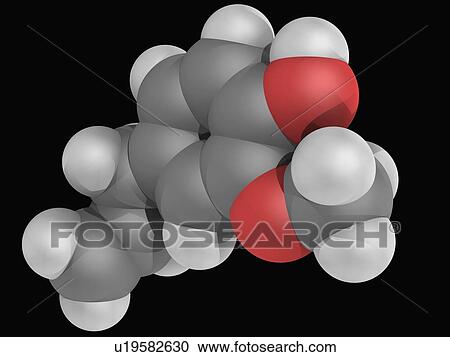 Clipart - Eugenol molecule. Fotosearch
