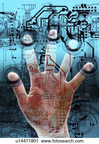 Fingerprint scanner, artwork View Large Illustration Clip Art - Fingerprint scanner, artwork. Fotosearch