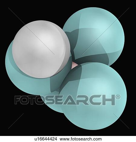 Stock Illustration - Fluoroboric acid molecule. Fotosearch