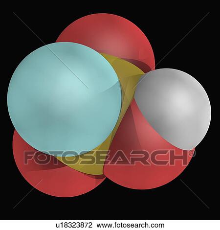Fluorosulfuric acid molecule View Large Illustration Drawing - Fluorosulfuric acid molecule. Fotosearch