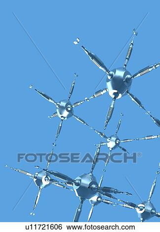 Stock Illustration - Foglet nanomachines, artwork. Fotosearch