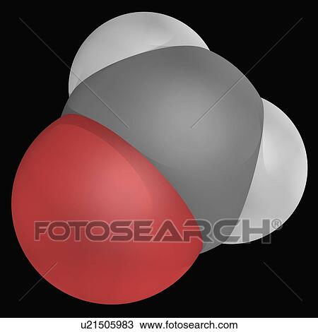 Formaldehyde molecule View Large Illustration Drawing - Formaldehyde molecule. Fotosearch