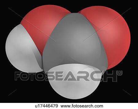 Stock Illustration - Formic acid molecule. Fotosearch