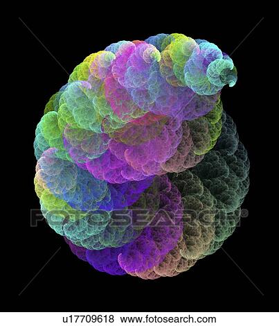 Stock Illustration - Fractal cloud, computer artwork. Fotosearch