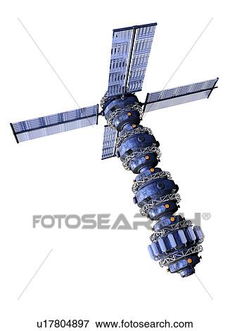Stock Illustration - Futuristic spaceship, artwork. Fotosearch