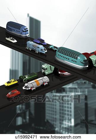 Futuristic transport, artwork View Large Illustration Clip Art - Futuristic transport, artwork. Fotosearch