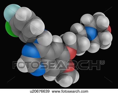 Gefitinib drug molecule View Large Illustration Stock Illustration - Gefitinib drug molecule. Fotosearch