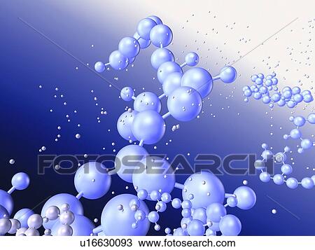 Generic molecules, artwork View Large Illustration Drawing - Generic molecules, artwork. Fotosearch