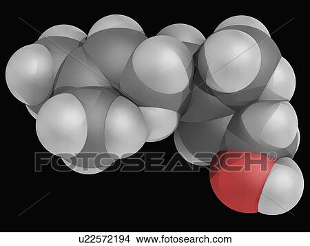 Stock Illustration - Geraniol molecule. Fotosearch