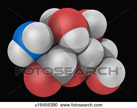 Clipart - Glucosamine molecule. Fotosearch