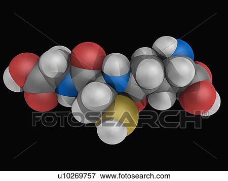 Stock Illustration - Glutathione molecule. Fotosearch