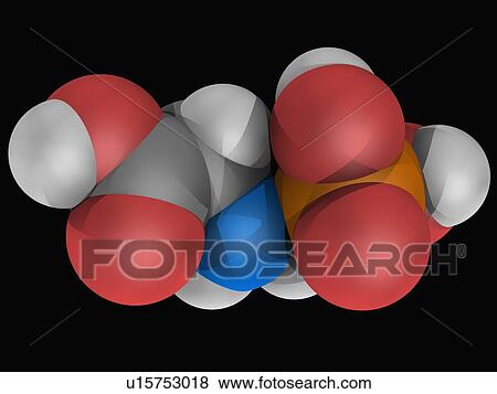Stock Illustration - Glyphosate herbicide molecule. Fotosearch
