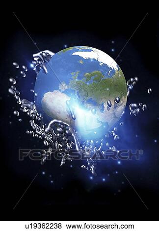 Grey goo engulfing Earth, artwork View Large Illustration Stock Illustration - Grey goo engulfing Earth, artwork. Fotosearch