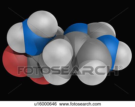 Stock Illustration - Histidine molecule. Fotosearch