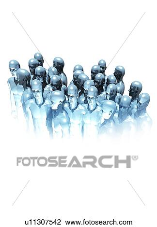 Human cloning, conceptual artwork View Large Illustration Drawing - Human cloning, conceptual artwork. Fotosearch