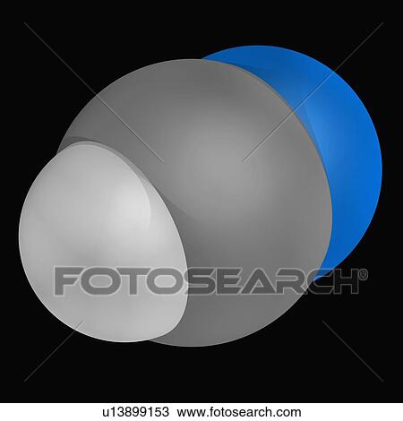 Hydrogen cyanide molecule View Large Illustration Drawing - Hydrogen cyanide molecule. Fotosearch