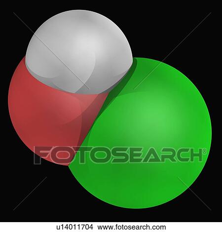 Hypochlorous acid molecule View Large Illustration Stock Illustration - Hypochlorous acid molecule. Fotosearch