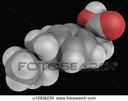 Stock Illustration - Ibuprofen drug molecule. Fotosearch
