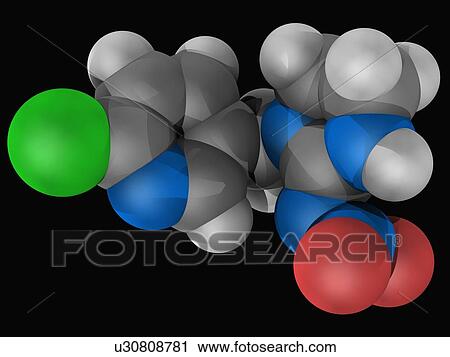 Clip Art - Imidacloprid insecticide molecule. Fotosearch