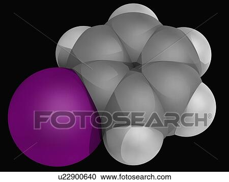 Iodobenzene molecule View Large Illustration Clipart - Iodobenzene molecule. Fotosearch