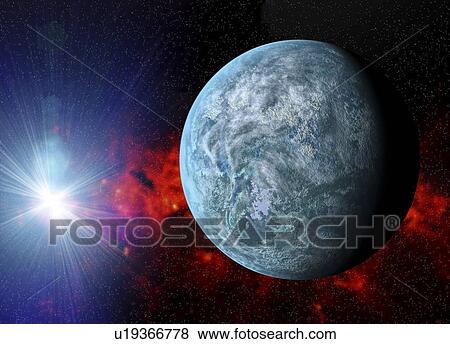 Kepler-20f exoplanet, artwork View Large Illustration Stock Illustration - Kepler-20f exoplanet, artwork. Fotosearch