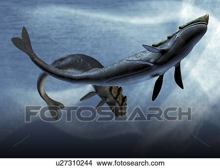 Leviathan sea monsters, artwork View Large Illustration Stock Illustration - Leviathan sea monsters, artwork. Fotosearch