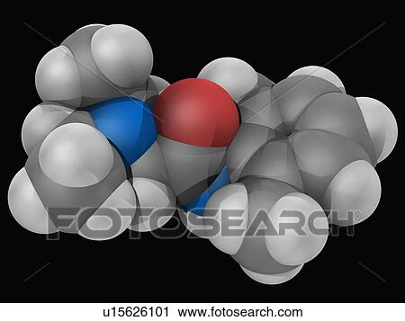 Clip Art - Lidocaine drug molecule. Fotosearch