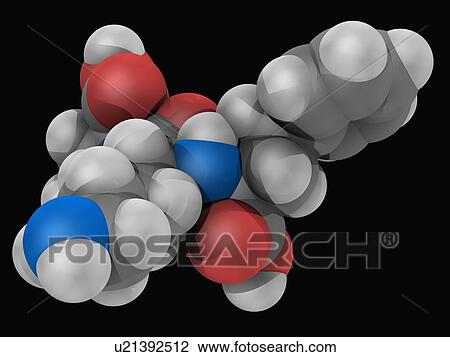 Lisinopril drug molecule View Large Illustration Drawing - Lisinopril drug molecule. Fotosearch