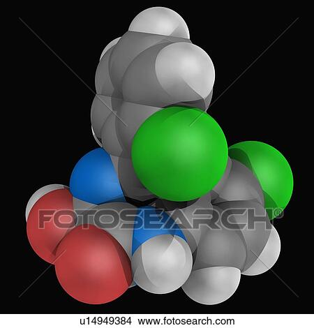Stock Illustration - Lorazepam drug molecule. Fotosearch