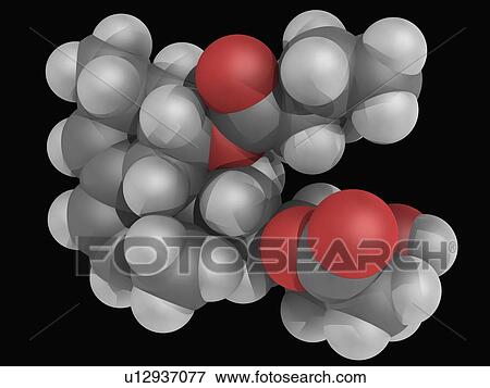 Stock Illustration - Lovastatin drug molecule. Fotosearch
